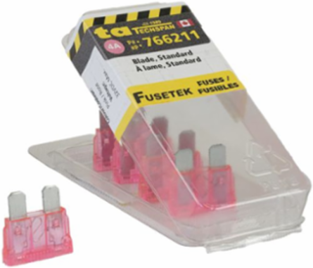 FUSE BLADE STANDARD 4AMP PINK 5PK