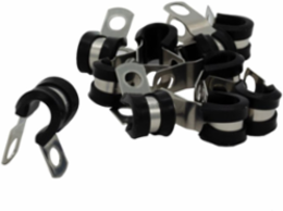 CLAMP STEEL RUBBER-INSUL 1/2"W X 3/8"ID 10PK