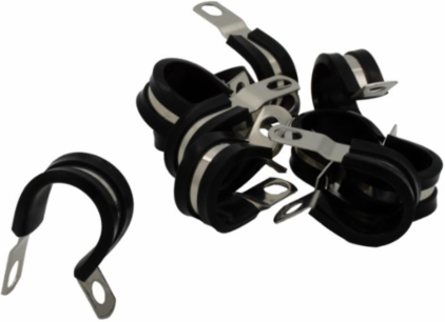 CLAMP STEEL RUBBER-INSUL 1/2"W X 3/4"ID 10PK