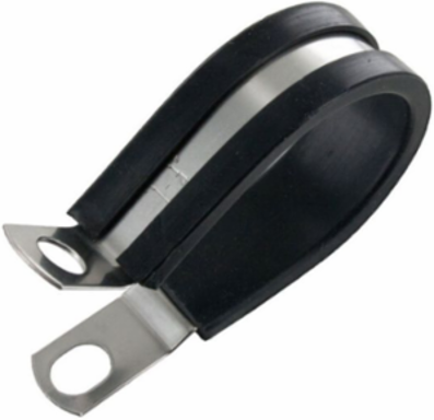 CLAMP STEEL RUBBER-INSUL 1/2"W X 1-1/4"ID 100PK