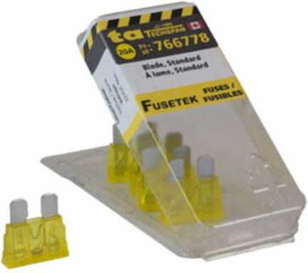 FUSE BLADE LED STANDARD 20AMP YELLOW 5PK