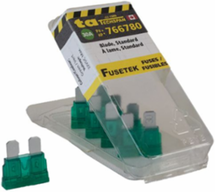 FUSE BLADE LED STANDARD 30AMP GREEN 5PK