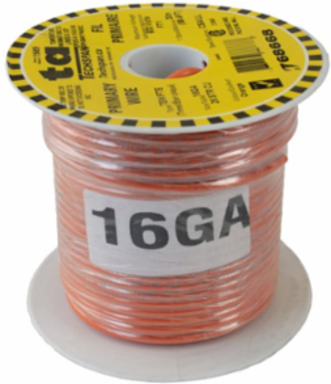 WIRE TEW TINNED 16GA ORANGE 30