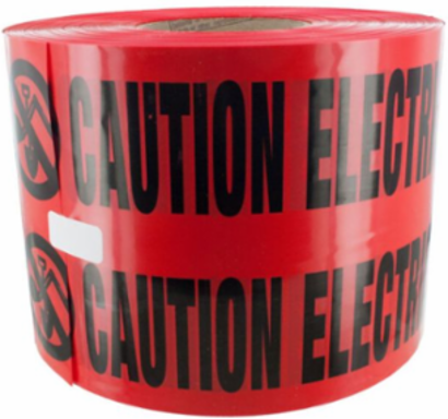 CAUTION BURIED ELECTRIC LI. RED 6INCHX10