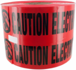 CAUTION BURIED ELECTRIC LI. RED 6INCHX10