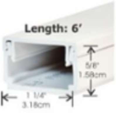1.25INCH WHITE RACEWAY (20PCS/CASE)