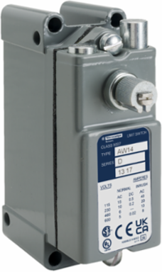 Limit switch, 9007, 600 VAC 10amp aw +options