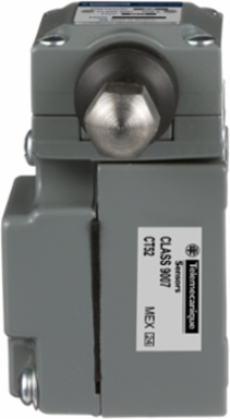 NEMA limit switch, 9007C, heavy duty, compact, steel spring return side plunger, adjustable, 10A, 600V, 1NO/1NC, NEMA 4