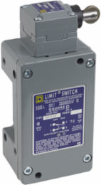 NEMA limit switch, 9007C, heavy duty, standard, steel spring return side roller plunger, 10A, 600V, 1NO/1NC, NEMA 7/9