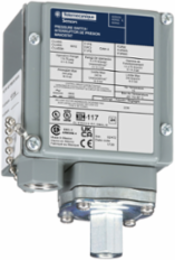 industrial pressure switch, 9012G, adjustable scale, 2 thresholds, 1.5 to 75 psig