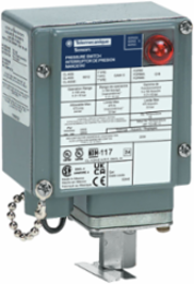 Pressure switch 9012G, fixed scale, 1 threshold, 5.0 to 250 PSIG