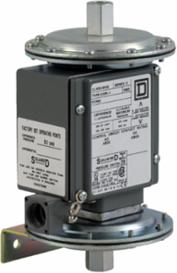 Pressure switch 9012G, adjustable scale, 2 thresholds, 0 to 75 PSIG