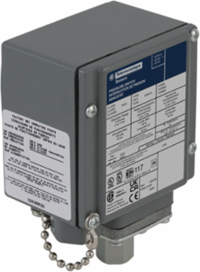 Pressure switch 9012G, fixed scale, 2 thresholds, 3.0 to 150 PSIG