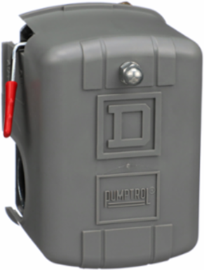 Square D Pumptrol, air compressor switch 9013FH, fixed differential, Off at 125 PSI, low hp