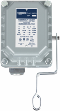 Float switch, Square D Pumptrol, open tank, NEMA 4, pedestal mounted, 2 NC DPST DB contacts