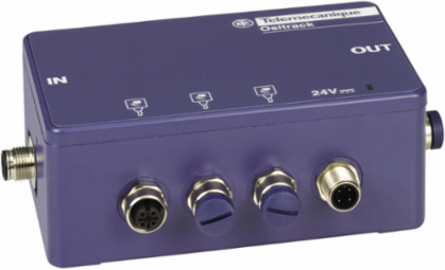 Connection tap off box, Radio frequency identification XG, 3 RFID station to Modbus or UNI TELWAY, M12