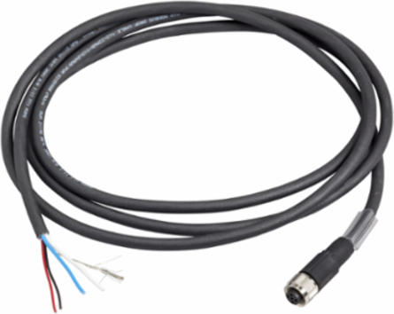Radio frequency identification XG, Modbus shielded cable, M12 female connector, end with free wires, IP67, 10 m