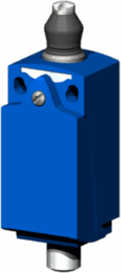 Limit switch, Limit switches XC Standard, XCKD, metal end plunger with nitrile boot, 1NC+1 NO, slow, M16