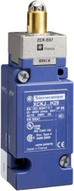 Limit switch, XC Standard, XCKJ, steel roller plunger reinforced, 600 V AC, 10 A