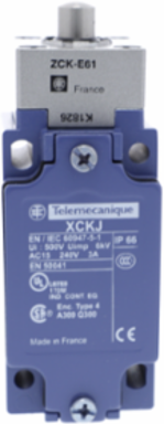 Limit switch, XC Standard, XCKJ, metal end plunger, 1NC+1 NO, snap action, 1/2NPT