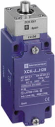 Limit switch, XC Standard, XCKJ, metal end plunger, 1NC+1 NO, slow break, Pg13