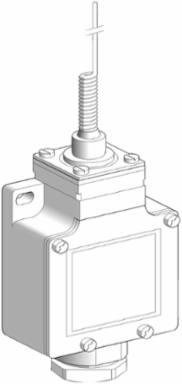Limit switch, Limit switches XC Standard, XCKL, cats whisker, 1NC+1 NO, snap action, 1/2NPT