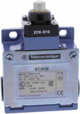 Limit switch, Limit switches XC Standard, XCKM, metal end plunger, 1NC+1 NO, snap action, Pg11
