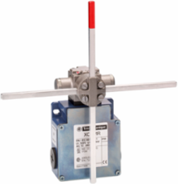 Limit switch, Limit switches XC Standard, XCKMR, reverse head stay put crossed rods, 2x(2 NC), slow, M20