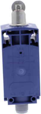 Limit switch, Limit switches XC Standard, XCKP, steel roller plunger, 1NC+1 NO, snap, M12