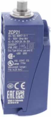 Limit switch, Limit switches XC Standard, XCKP, metal end plunger, 1NC+1 NO, snap, M16