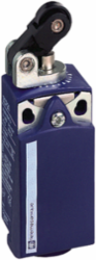 Limit switch, Limit switches XC Standard, XCKP, thermoplastic plastic roller lever plung. Hor, 1NC+1 NO, snap, 1/2NPT