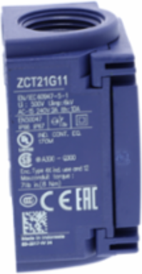 Limit switch, Limit switches XC Standard, XCKT, steel roller plunger, 1NC+1 NO, snap, M16