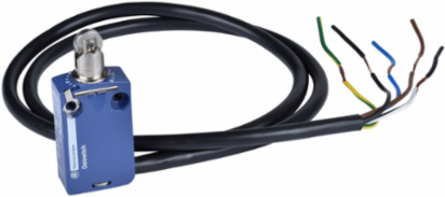 Limit switch, Limit switches XC Standard, XCMD, steel roller plunger, 1NC+1 NO, snap, 3 m