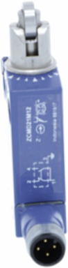 Limit switch, Limit switches XC Standard, XCMD, steel roller plunger, 1NC+1 NO, snap, M12
