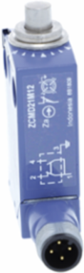 Limit switch, Limit switches XC Standard, XCMD, metal end plunger, 1NC+1 NO, snap, M12