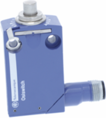 Limit switch, Limit switches XC Standard, XCMD, metal end plunger, 1NC+1 NO, snap, M12