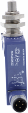 Limit switch, Limit switches XC Standard, XCMD, M12 metal end plunger, 1C/O, snap, M12