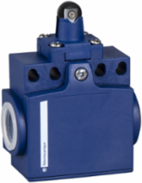 Limit switch, Limit switches XC Standard, XCNT, plastic roller plunger, 1NC+1 NO, snap, M16