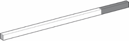 Limit switch lever, Limit switches XC Standard, XCRZ, steel square rod 6 mm, L=200 mm with red end