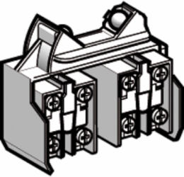 Limit switch contact block with mounting plate, Limit switches XC Standard, XCRZ, 2 C/O, snap action