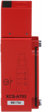 Safety switch, Telemecanique Safety switches XCS, metal XCSA, 2 NC + 1 NO, slow break, 1 entry tapped 1/2" NPT