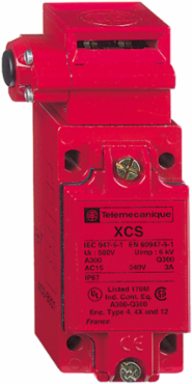 Safety switch, Telemecanique Safety switches XCS, metal XCSB, 2 NC + 1 NO, slow break, 1 entry tapped 1/2" NPT