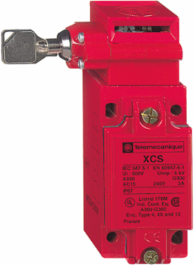 Safety switch, Telemecanique Safety switches XCS, metal XCSC, 1 NC + 2 NO, slow break, 1 entry tapped 1/2" NPT
