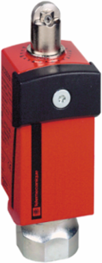 Safety limit switch, Telemecanique Safety switches XCS, metal, roller plunger, 2NC+1 NO, 1entry tapped M20 x 1.5