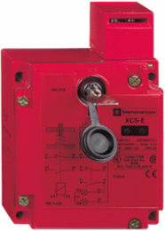 Safety interlock XCSE, metal, 1NC+2NO, slow break, 2 entries tapped 1/2" NPT, signalling circuit type AC/DC, Locking on energisation and unlocking on de-energisation of solenoid