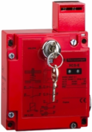 Safety interlock XCSE, metal, 2NC+1NO, slow break, 2 entries tapped M20, rated supply voltage (Us) 24 V - 20...10 % (XCSE731221S47)