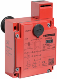 Safety interlock XCSE, metal, 2NC+1NO, slow break, 2 entries tapped M20, rated supply voltage (Us) 24 V - 20...10 % (XCSE7412)