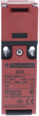 Safety switch, Telemecanique Safety switches XCS, plastic XCSPA, 1 NC + 1 NO, snap action, 1 entry tapped Pg 11