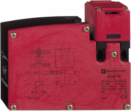 Safety switch, Telemecanique Safety switches XCS, plastic XCSTE, 1NC+1 NO, slow break, 1entry tapped Pg 11, 120 V