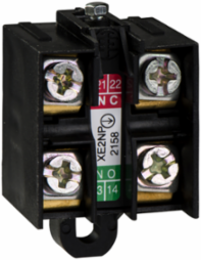 Limit switch contact block, Limit switches XC Standard, 1NC+1 NO, slow break, make before break